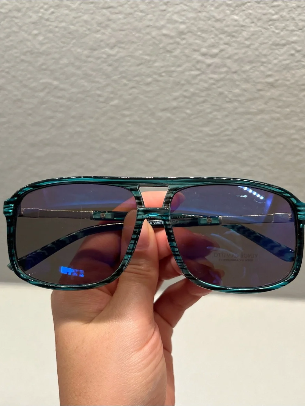 Vince Camuto Men's Teal Aviator-Style Sunglasses